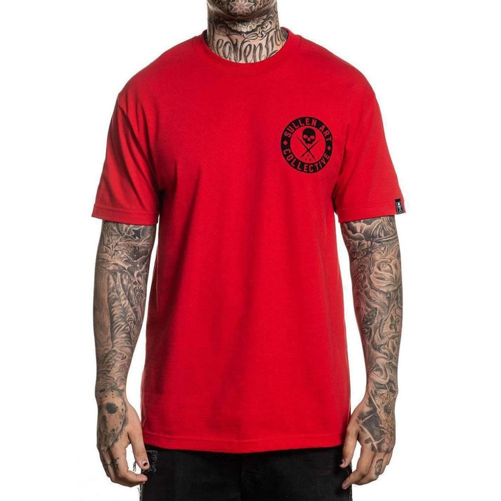 New Sullen Clothing Classic S/S Tee Sz M-2X Red